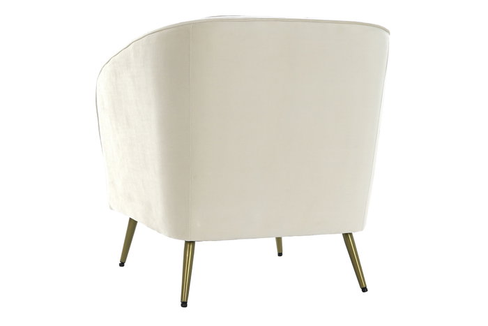 DKD Home Decor Sillón de Poliéster y Metal en Crema