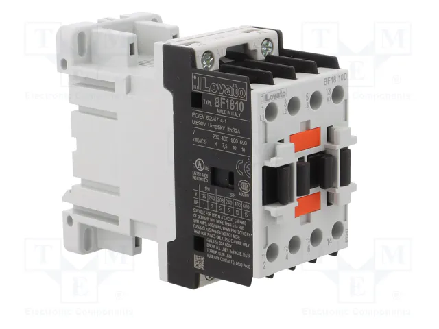 LOVATO ELECTRIC Contactor BF 3-polar 18A 24VDC