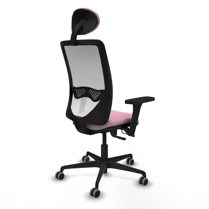 PIQUERAS Y CRESPO Silla de oficina Zulema Rosa y Blanca