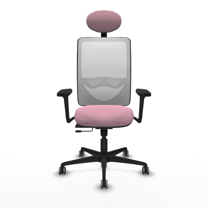 PIQUERAS Y CRESPO Silla de oficina Zulema Rosa y Blanca