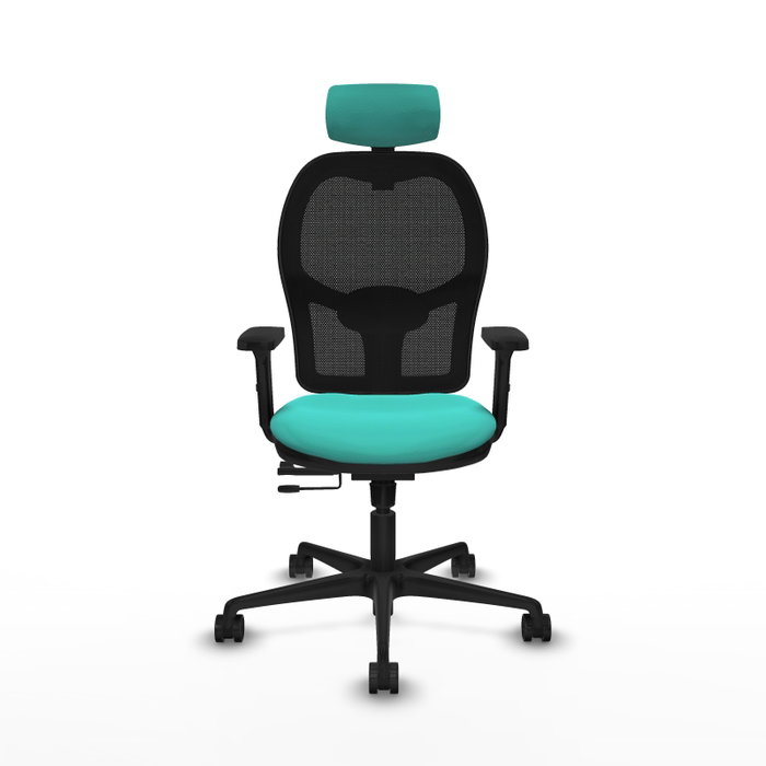 PIQUERAS Y CRESPO Silla de oficina Jorquera con mecanismo Sincro/Traslack, Turquesa y Negro PIQUERAS Y CRESPO Silla de oficina Jorquera con mecanismo Sincro/Traslack, Turquesa y Negro