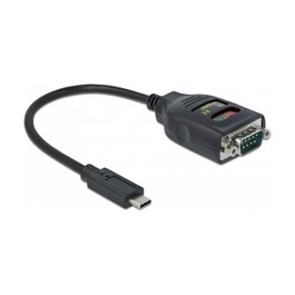 DeLOCK Adaptador USB Type-C™ a 1 x Serial RS-232 DB9 con protección ESD de 15 kV