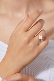 Heliophilia Silver Anillo de Metal Dorado Talla Única CY9846