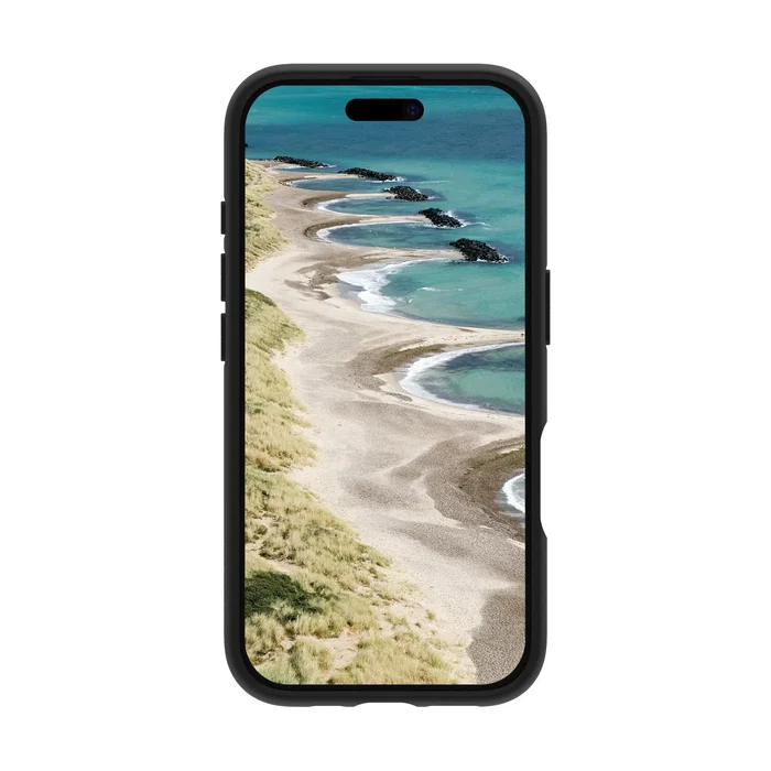 Dbramante1928 Funda para iPhone 16 15.5 cm (6.1") Negro Grenen MagSafe - Plástico Reciclado, Resistente a Impactos, Carga Inalámbrica