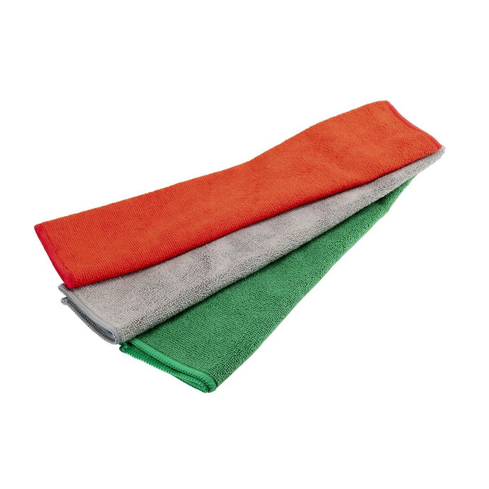 Abc Pack 3 Bayetas Microfibra TW53627 - Paño de Limpieza de Alta Calidad para Coche, Cristales e Interior/Exterior, 40x40cm