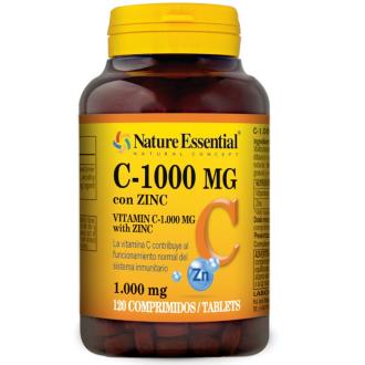 NATURE ESSENTIAL Vitamina C 1000Mg + Zinc 120 Comprimidos - Complemento Alimenticio para el Sistema Inmune NATURE ESSENTIAL Vitamina C 1000Mg + Zinc 120 Comprimidos - Complemento Alimenticio para el Sistema Inmune