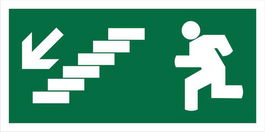 GO Señal de Escalera Izquierda Descendente 200x100