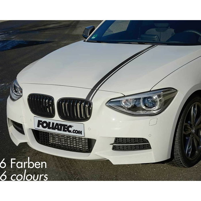 Foliatec Vinilos Decorativos para Coche Diseño Líneas Plata