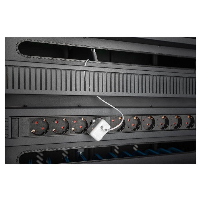 Digitus Armario de Carga Móvil para 30 Portátiles/Tabletas hasta 15.6", USB-C, con Desinfección UV-C, 540W, Negro, Ruedas, Gestión de Cables, Cierre con Llave