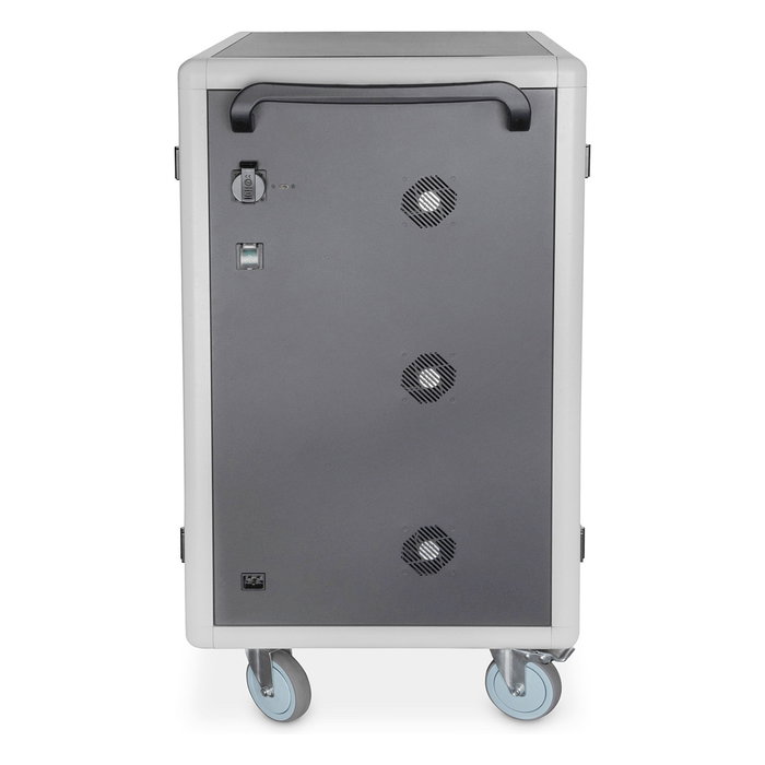 Digitus Armario de Carga Móvil para 30 Portátiles/Tabletas hasta 15.6", USB-C, con Desinfección UV-C, 540W, Negro, Ruedas, Gestión de Cables, Cierre con Llave