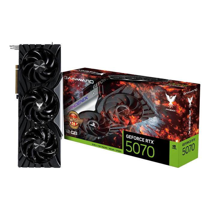 Gainward Tarjeta Gráfica GeForce RTX 5070 Phoenix GS 12GB GDDR7 con 3 Ventiladores Gainward Tarjeta Gráfica GeForce RTX 5070 Phoenix GS 12GB GDDR7 con 3 Ventiladores