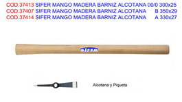 Alcotana Mango de Madera Barnizada 350x29 mm