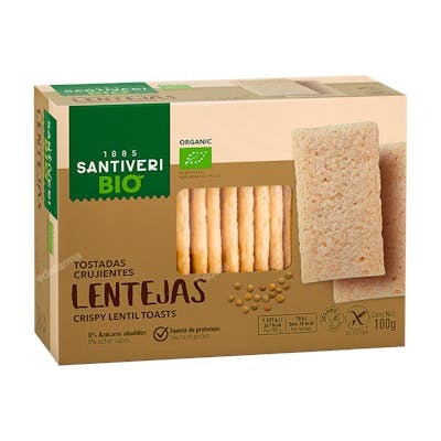 SANTIVERI Tostadas Ligeras De Lentejas 100Gr Bio SANTIVERI Tostadas Ligeras De Lentejas 100Gr Bio