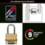 Master Lock Candado de alta seguridad M175EURDLF de Combinación en Zinc para Exterior