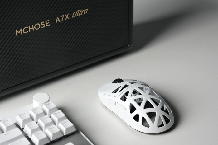 Mchose MC-A7X-1 Ratón Gaming Inalámbrico, 42000 DPI, USB-C, Blanco Mchose MC-A7X-1 Ratón Gaming Inalámbrico, 42000 DPI, USB-C, Blanco