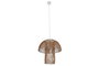 DKD Home Decor Lámpara de Techo Urban Marrón Ratán 50 x 51 x 50 cm