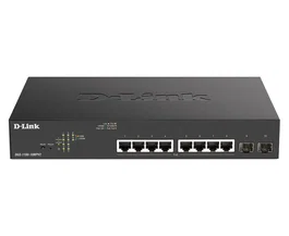 D-Link Switch DGS-1100-10MPV2 Gestionado L2 - 10 Puertos Gigabit (8 PoE +) Ethernet 10/100/1000 - 2 Ranuras SFP - Montaje en Rack 1U Negro
