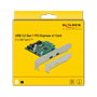 DeLOCK PCIe x1 Card VL805 con 2 puertos externos USB 3.2 Gen 1 Type-C de 5 Gbps, compatible Full/Low Profile y Windows 10/8.1