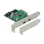 DeLOCK PCIe x1 Card VL805 con 2 puertos externos USB 3.2 Gen 1 Type-C de 5 Gbps, compatible Full/Low Profile y Windows 10/8.1