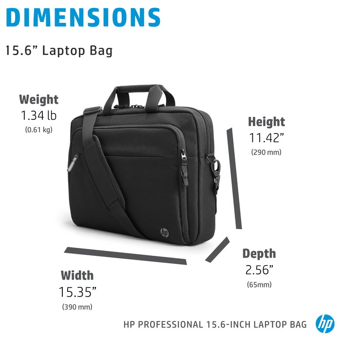 HP Maletín Professional 15.6 pulgadas Negro 500S7AA