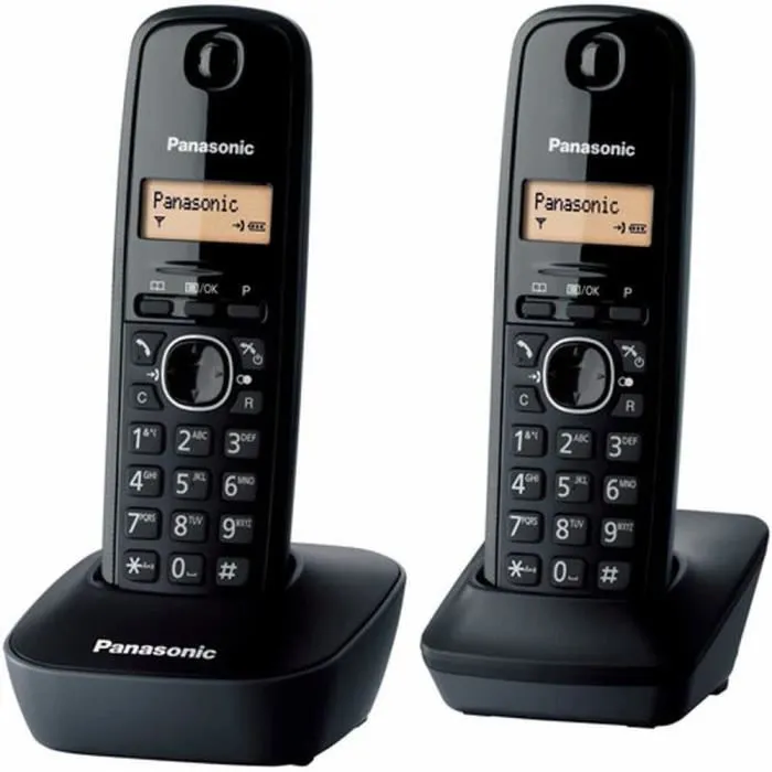 Panasonic KX-TG1612FRH Duo Teléfono inalámbrico con contestador automático negro