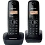 Panasonic KX-TG1612FRH Duo Teléfono inalámbrico con contestador automático negro