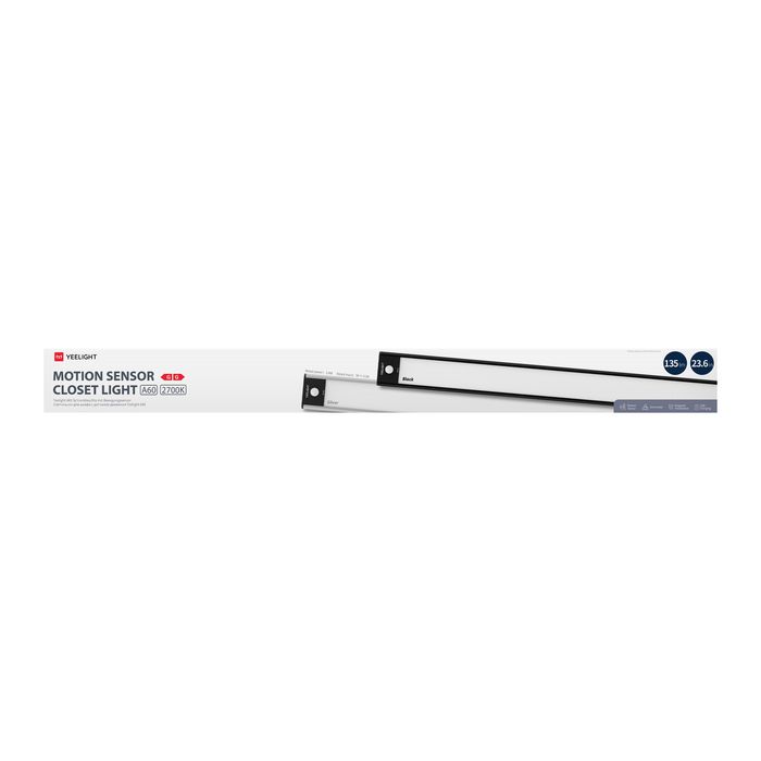Yeelight Motion Sensor Closet Light A60 Negro 2700K