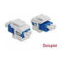 DeLOCK Cubierta Keystone blanca para acopladores de fibra, 10 piezas