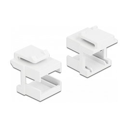 DeLOCK Cubierta Keystone blanca para acopladores de fibra, 10 piezas