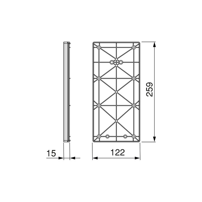 Emuca Suplemento lateral para colgador abatible para armario Sway, Plástico, Titanio