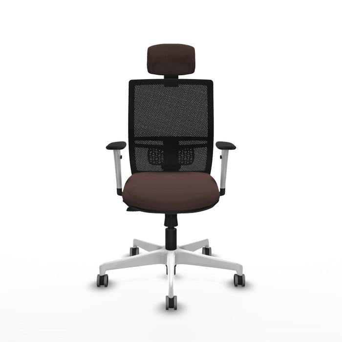 PIQUERAS Y CRESPO Silla de oficina Yunquera con mecanismo Sincro/Traslack Marrón oscuro y Negro PIQUERAS Y CRESPO Silla de oficina Yunquera con mecanismo Sincro/Traslack Marrón oscuro y Negro