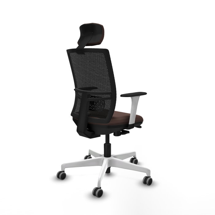 PIQUERAS Y CRESPO Silla de oficina Yunquera con mecanismo Sincro/Traslack Marrón oscuro y Negro PIQUERAS Y CRESPO Silla de oficina Yunquera con mecanismo Sincro/Traslack Marrón oscuro y Negro