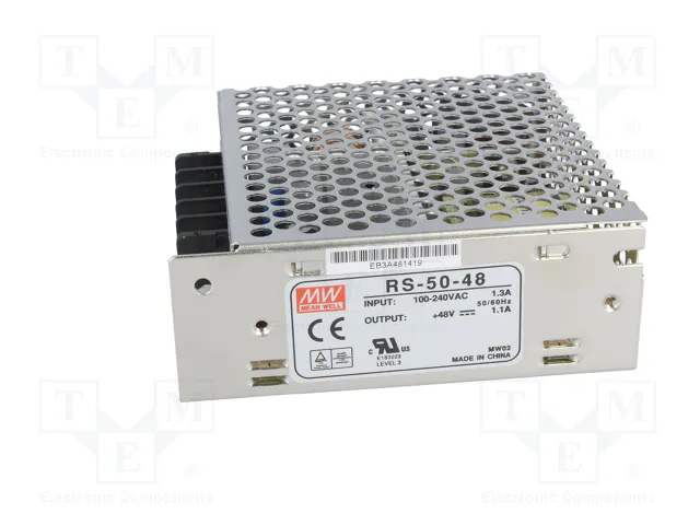 MEAN WELL RS-50 Fuente de alimentación de impulso 50W 48VDC 1,1A