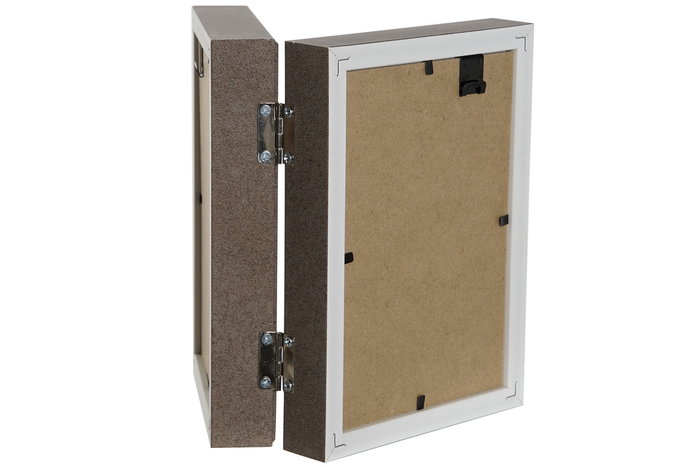 DKD Home Decor Marco de Foto 10x15cm Beige Marron Cristal PS Set de 2