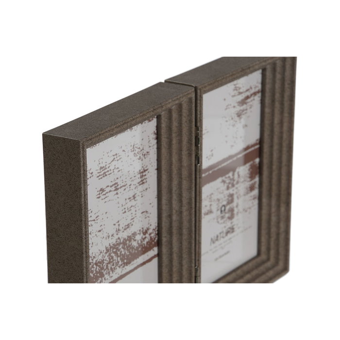 DKD Home Decor Set de 2 Marcos de Fotos 10x15 en Colores Surtidos (Beige y Marrón)