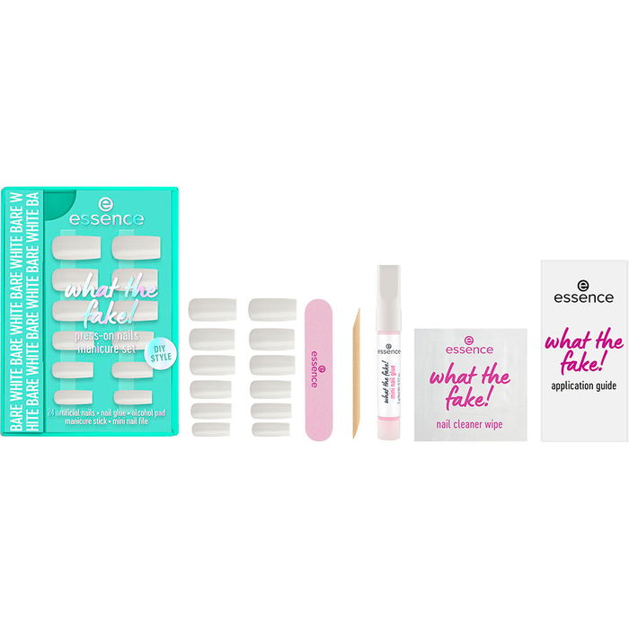 Essence What The Fake! Uñas Postizas Estuche #04-Bare White 6 pz