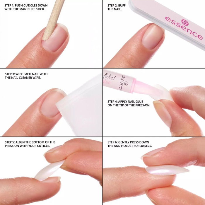 Essence What the Fake! Uñas Postizas Estuche 04-Bare White