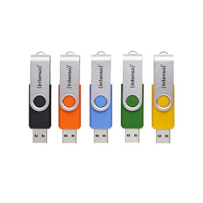 Intenso Office Line Memoria USB 3.2 64GB (Pack de 5 unidades) - 5 Colores: Amarillo, Verde, Negro, Azul, Naranja - Hasta 70 MB/s Intenso Office Line Memoria USB 3.2 64GB (Pack de 5 unidades) - 5 Colores: Amarillo, Verde, Negro, Azul, Naranja - Hasta 70 MB/s