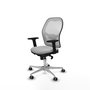 PIQUERAS Y CRESPO Silla de oficina Jorquera con mecanismo Sincro, Gris claro y Blanco