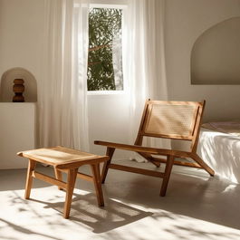 Reposapiés Natural Madera 60,50 X 45 X 35,50 cm