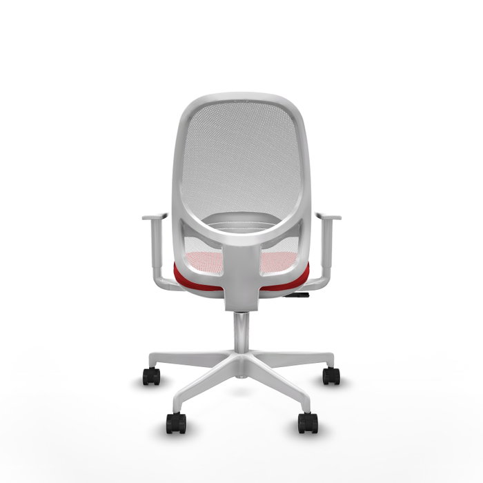 PIQUERAS Y CRESPO Silla de oficina Cilanco con mecanismo Sincro, Rojo y Blanco