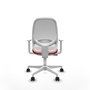 PIQUERAS Y CRESPO Silla de oficina Cilanco con mecanismo Sincro, Rojo y Blanco