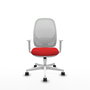 PIQUERAS Y CRESPO Silla de oficina Cilanco con mecanismo Sincro, Rojo y Blanco