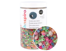 Innspiro Rocalla de Vidrio Redonda Colores Surtidos 3,8mm 500g
