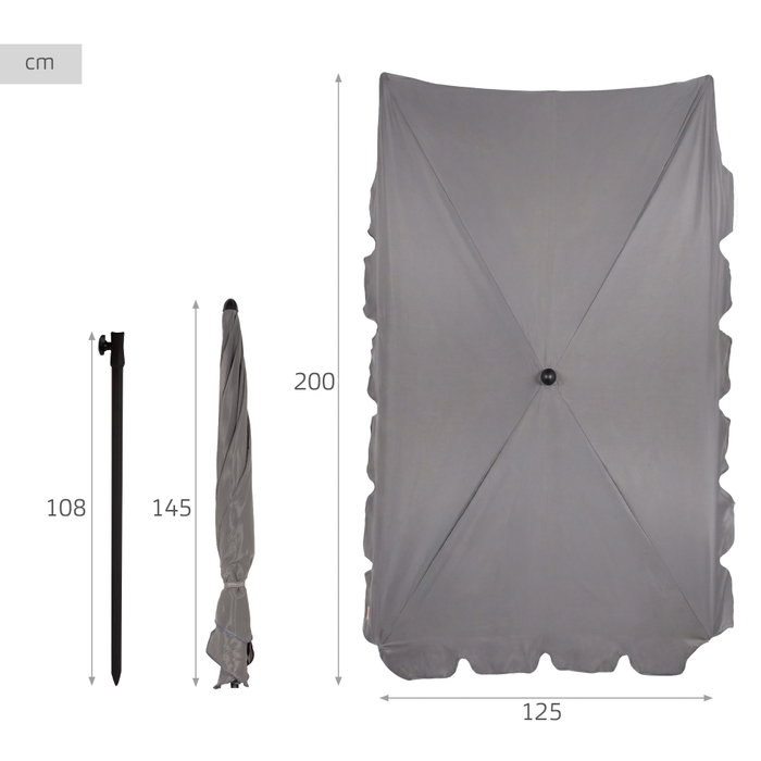 Aktive Parasol Rectangular para Terraza Aktive Parasol Rectangular para Terraza