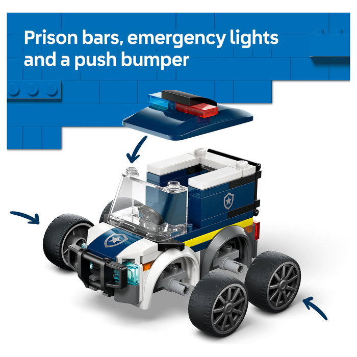 LEGO City Furgoneta de Policía 60481, Juego de Construcción de 71 Piezas