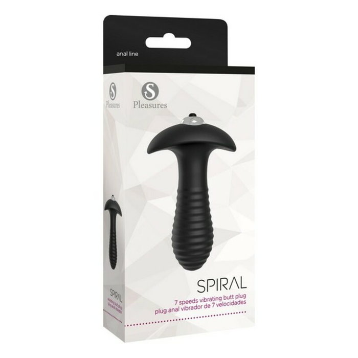 Plug Anal S Pleasures Spiral Negro Negro/Plateado