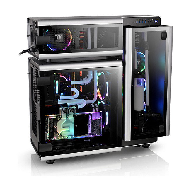 Thermaltake Level 20 TG Ultra Tower PC Gaming Aluminio Negro Gris 3 Ventiladores 140mm Thermaltake Level 20 TG Ultra Tower PC Gaming Aluminio Negro Gris 3 Ventiladores 140mm