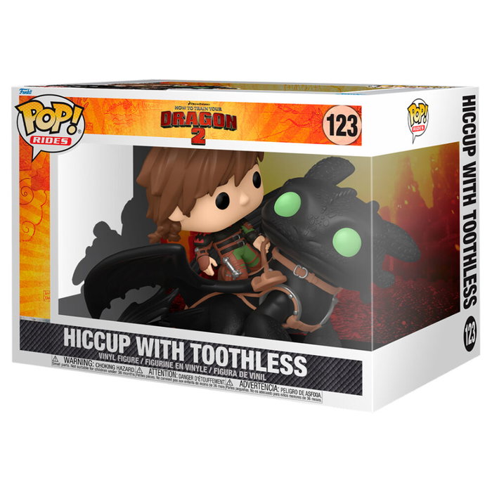 Funko POP! Rides Deluxe Hiccup with Toothless Cómo entrenar a tu dragón 2