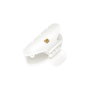 Balmain Hair Pinza Pequeña White con emblema de la B dorada en 14K